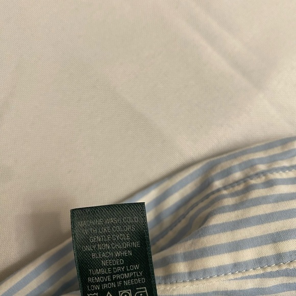 Lauren Ralph Lauren Mens S/M Button Down Shirt Striped Embroider Logo Rare - Picture 9 of 13